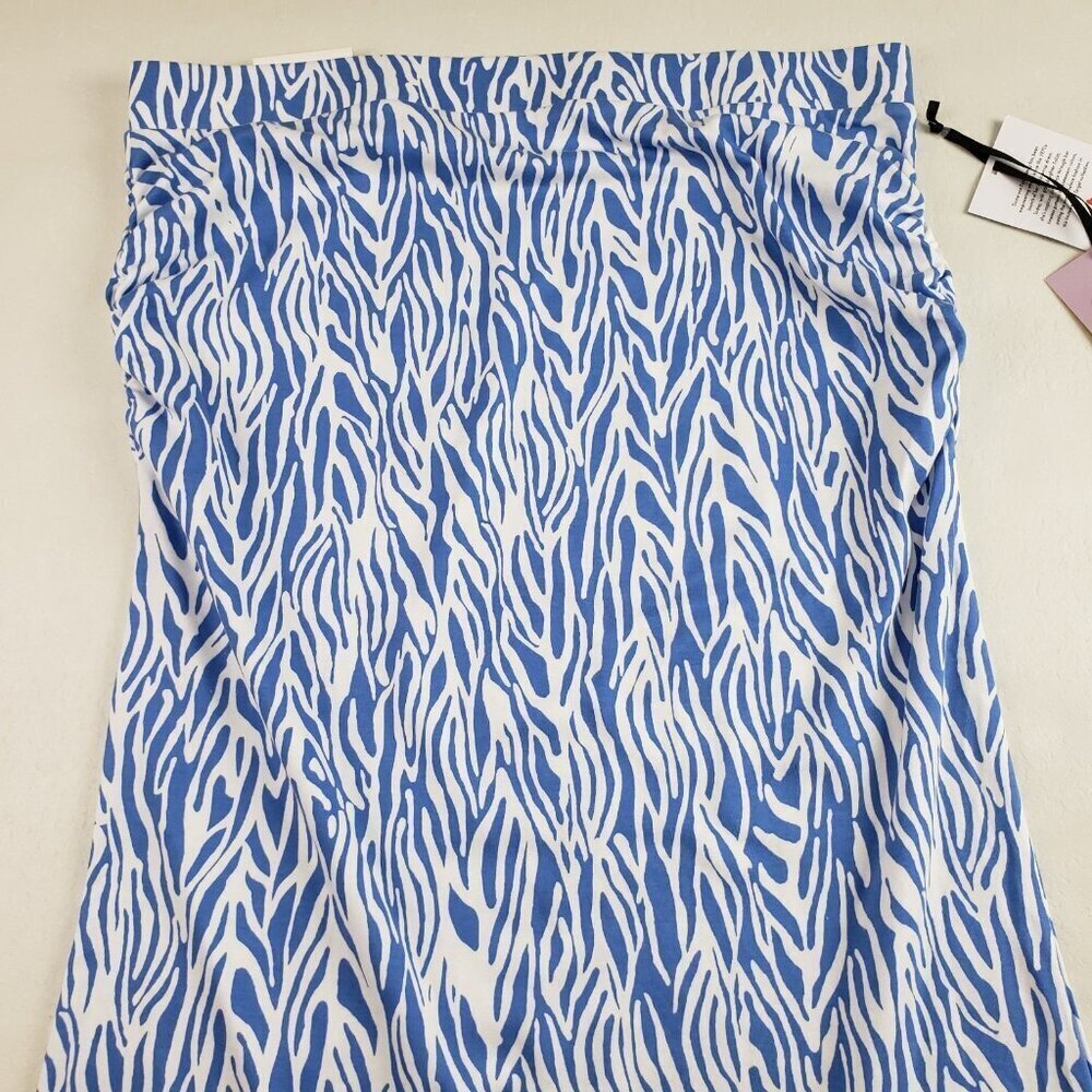 DVF x Target A Line Skirt Womens Large Blue Knit Midi Diane Von Furstenberg NEW - Picture 4 of 14